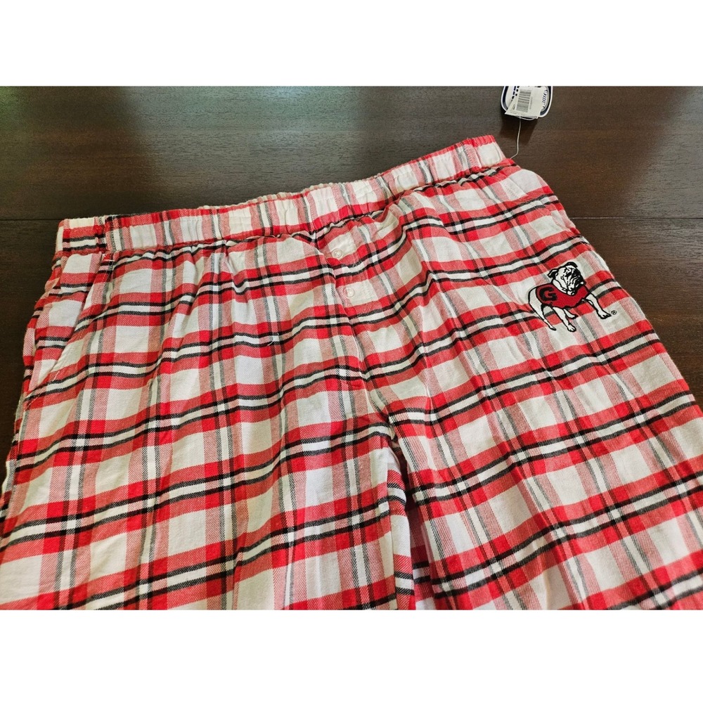 Concepts Sport Pajama Pants Mens XL Red Plaid Georgia Bulldogs UGA Sleepwear
